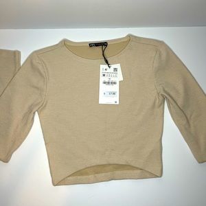 Zara cropped long sleeve top